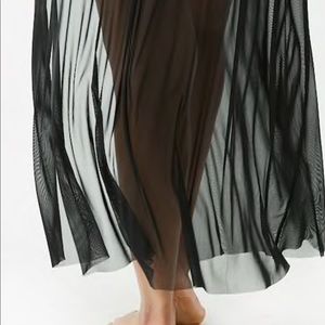 Sheer Mesh Cover Up Black